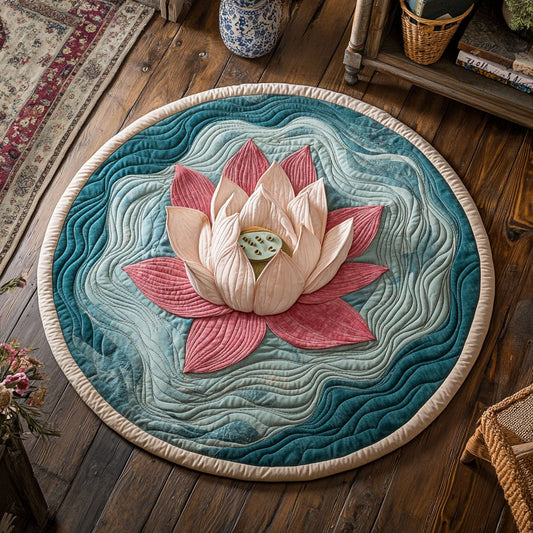 Peaceful Petals CP1808109CL Quilted Round Mat