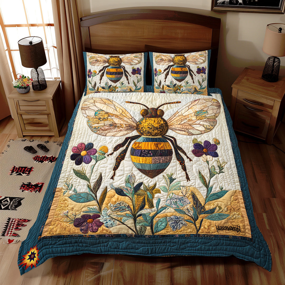 Vibrant Bee WX2612119CL Duvet Cover Set