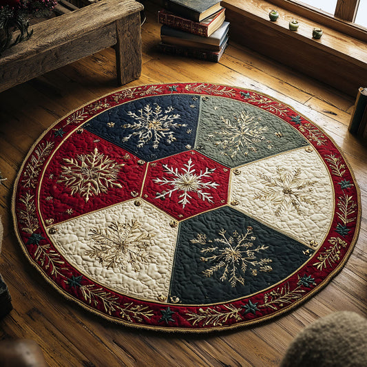 Winter Patchwork CW2209046CL Quilted Round Mat