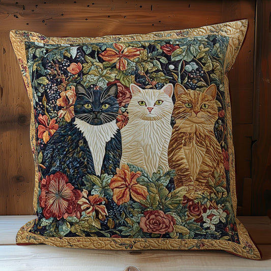 Portrait Cat In Garden WY2401027CL Quilt Pillow Case