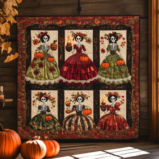 Amber Leaf Skeleton Lady WN1908001CL Quilt