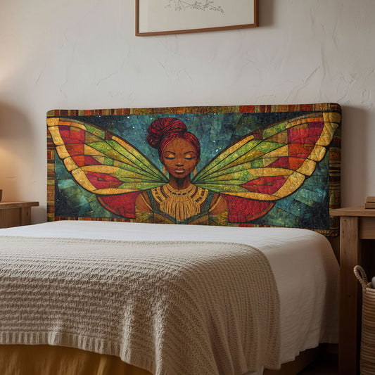 Cosmic Black Woman WN2012015CL Quilted Headboard Slipcover