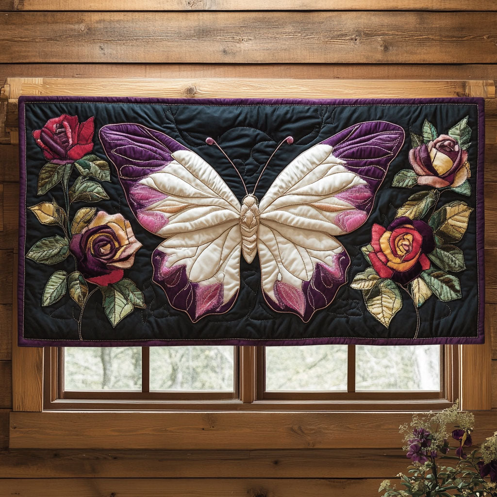 Roses Butterfly WP1403021CL Quilted Valance