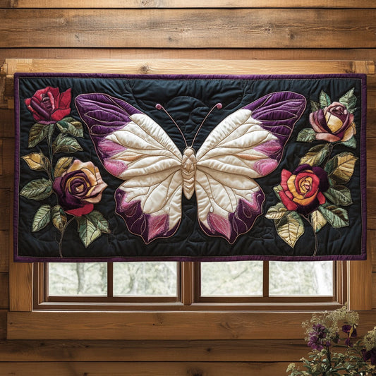 Roses Butterfly WP1403021CL Quilted Valance