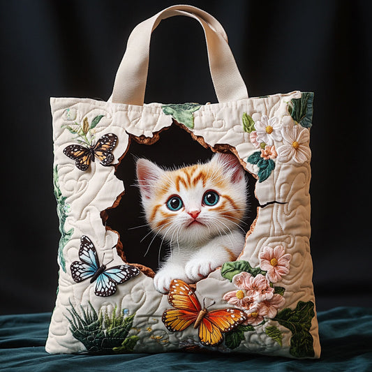 Curious Cat WN2609015CL Quilted Tote Bag