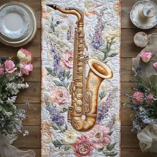 Blooming Saxophone CW3005616CL Quilted Table Runner
