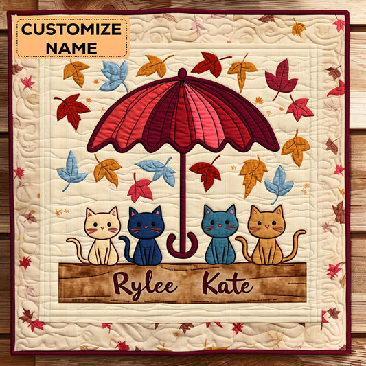 Under One Umbrella WJ1707008CL Personalized Baby Quilt