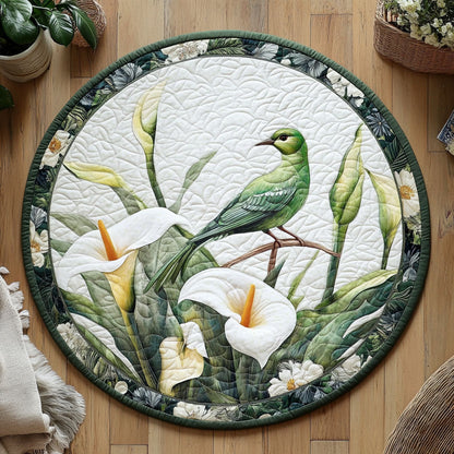 Bird Calla Lily WY2203022CL Quilted Round Mat