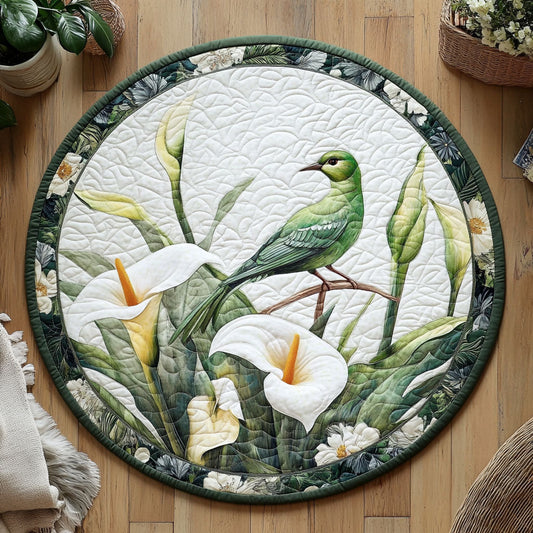 Bird Calla Lily WY2203022CL Quilted Round Mat
