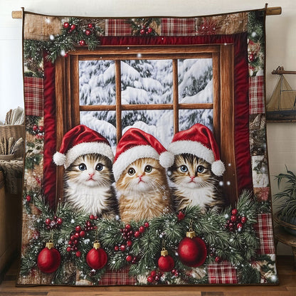 Cat Snowy Window WN1411018CL Quilt