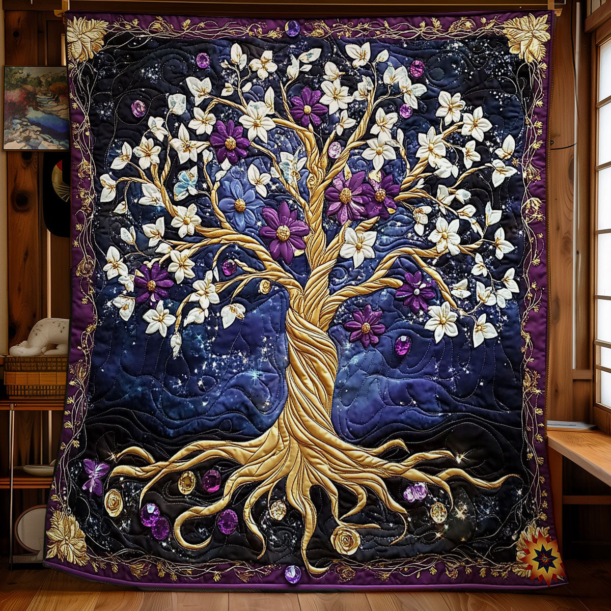 Purple Tree Of Life WY2312054CL Quilt