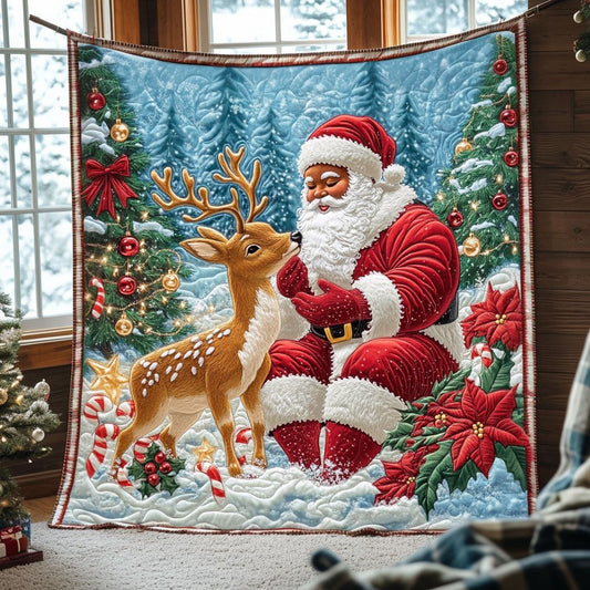 Santa and Little Deer CW0511004CL Quilt
