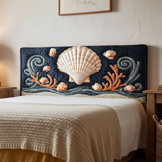 Ocean Seashell QA1712008CL Quilted Headboard Slipcover