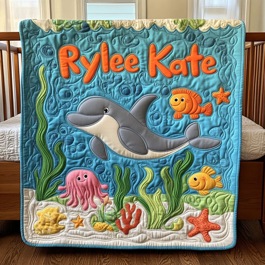 Undersea Wonder WJ0108011CL Personalized Baby Quilt