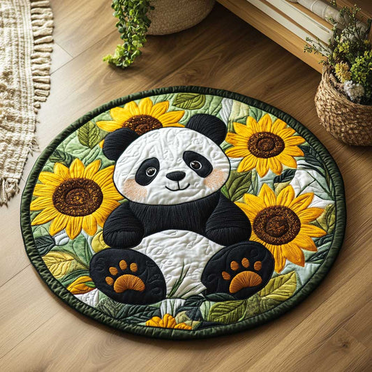 Panda Garden WN1903013CL Quilted Round Mat