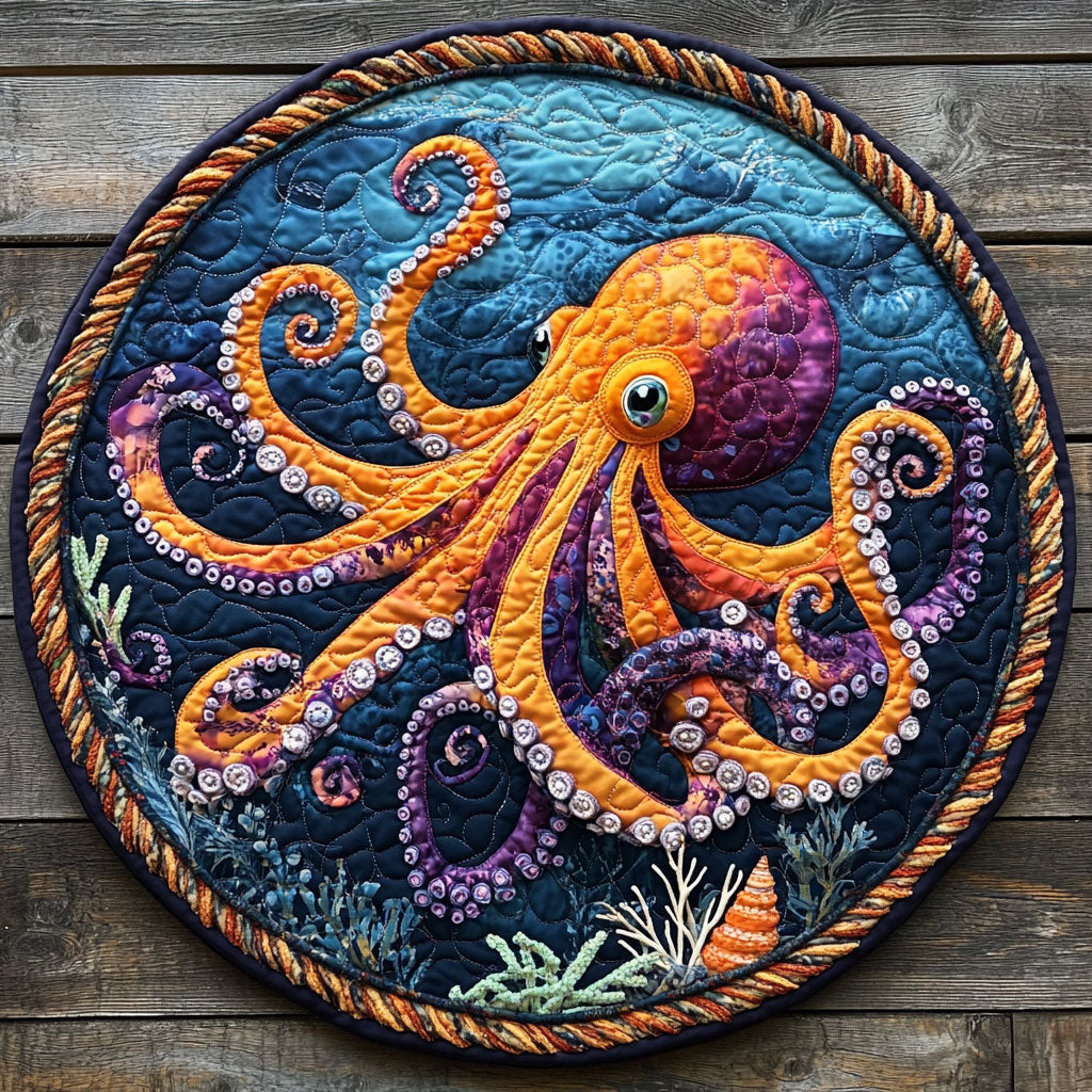Mystic Tidekeeper CP1207007CL Quilted Round Mat