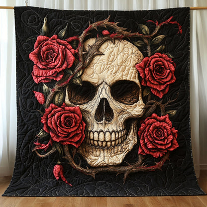 Skull Rose Thorn WP2404056CL Quilt