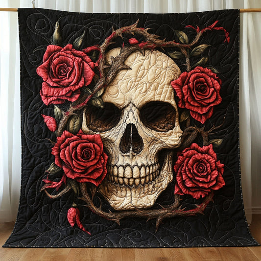 Skull Rose Thorn WP2404056CL Quilt