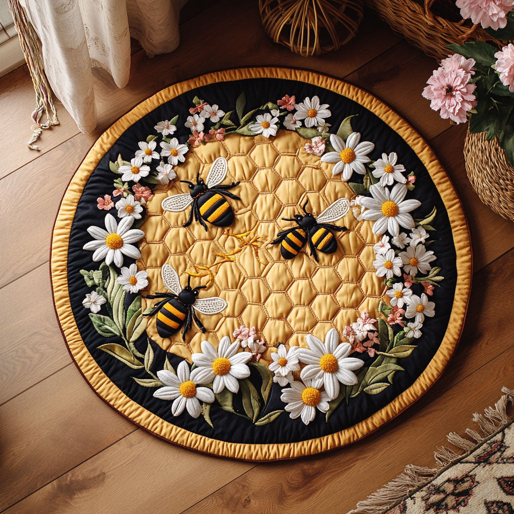 Honeycomb Meadow WY3006099CL Quilted Round Mat