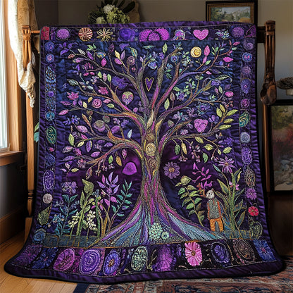 Purple Tree Of Life WX2201041CL Quilt