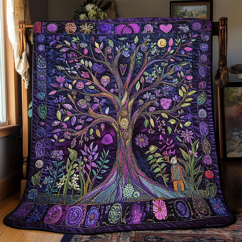Purple Tree Of Life WX2201041CL Quilt