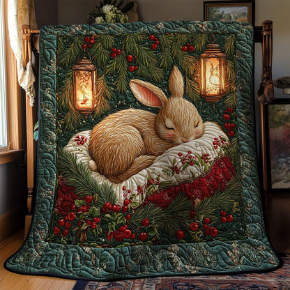 Sleeping Rabbit In Holly WY2301078CL Quilt