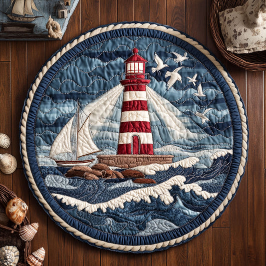 Light In Sea WY0904046CL Quilted Round Mat