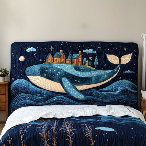 Whale & the Midnight Village KL2912004CL Quilted Headboard Slipcover