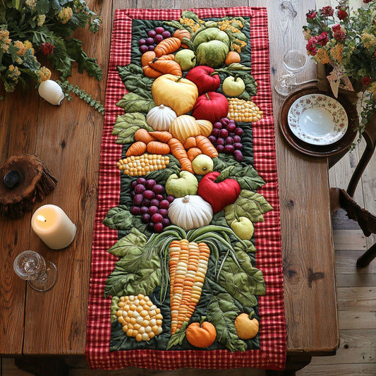 Garden Harvest CW2406018CL Quilted Table Runner