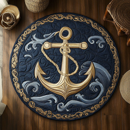 Deep Blue Helm WY1106012CL Quilted Round Mat