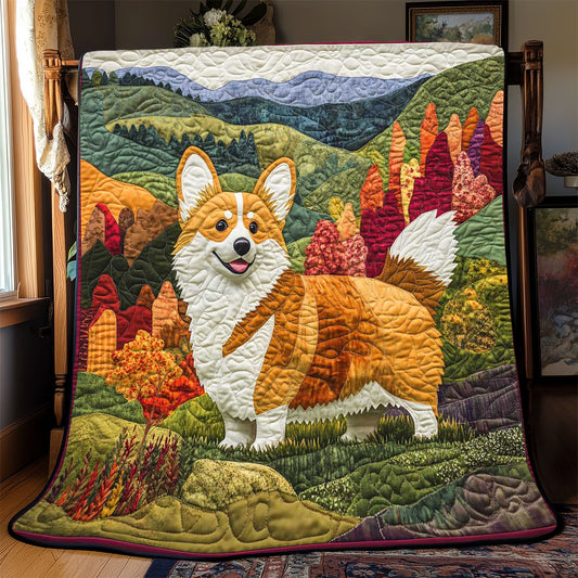 Chubby Corgi WP2612004CL Quilt