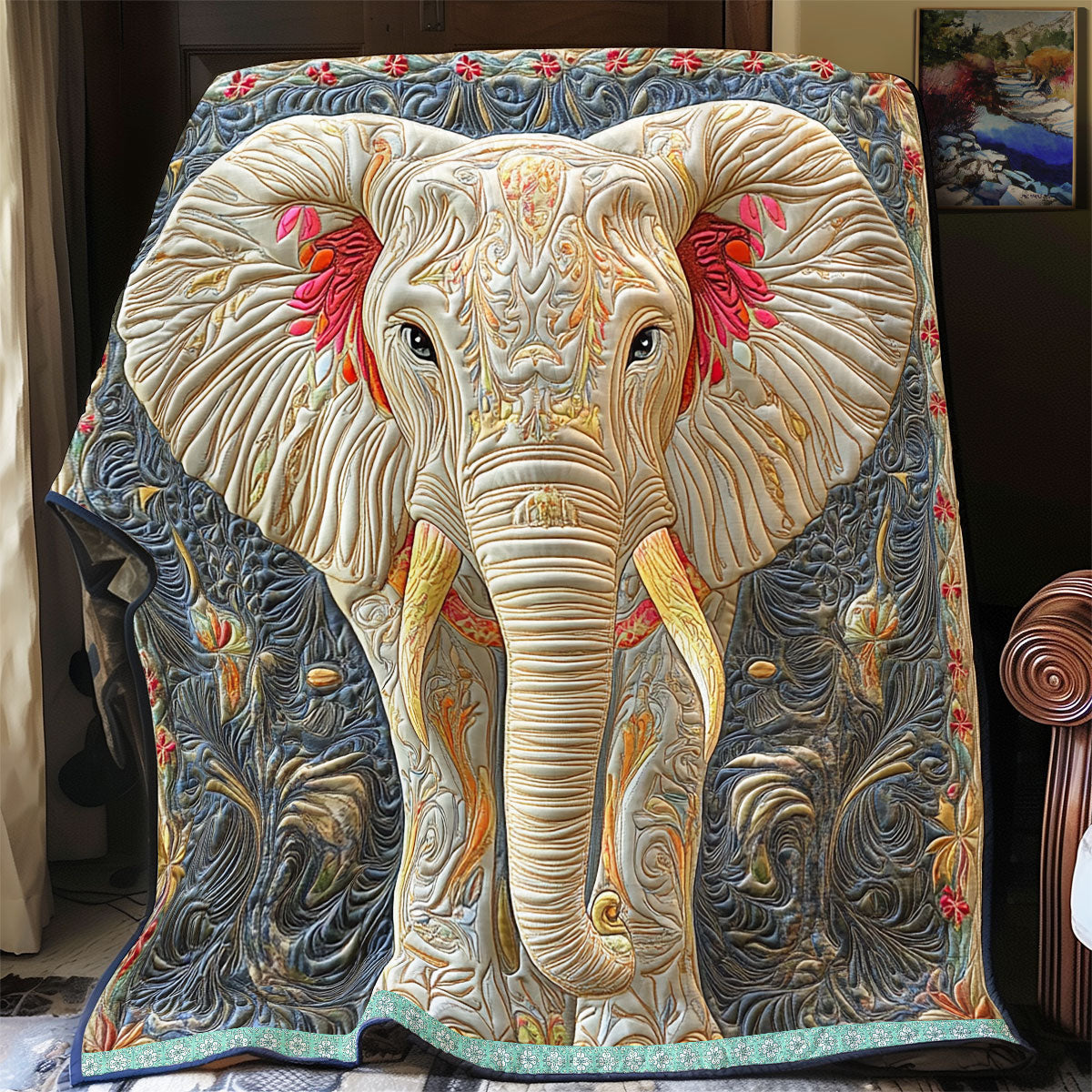 Charming Elephant  WX2112005CL Quilt