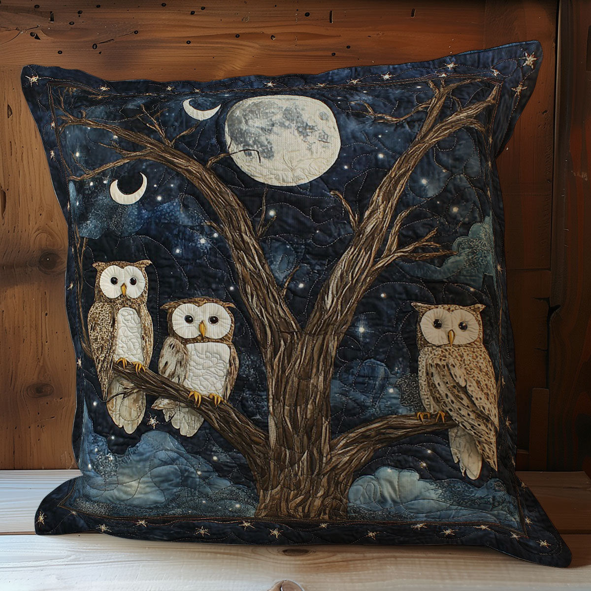 Midnight Owl Tree WY1102107CL Quilt Pillow Case