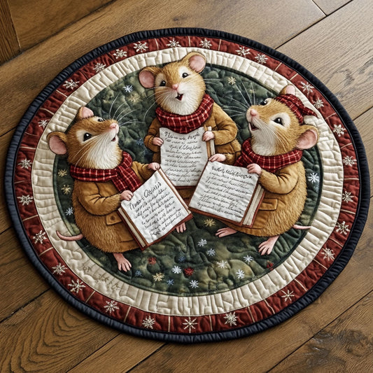Midnight Choir Mouse WN1311074CL Quilted Round Mat