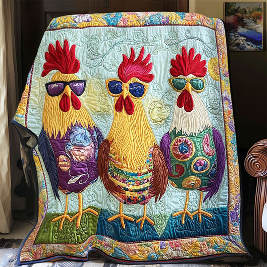 Chicken Wearing Sunglasses WY3012006CL Quilt