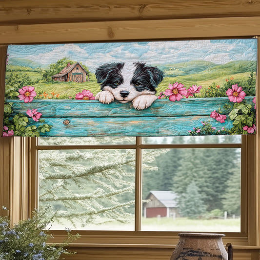 Collie Puppy WJ2504026CL Quilted Valance