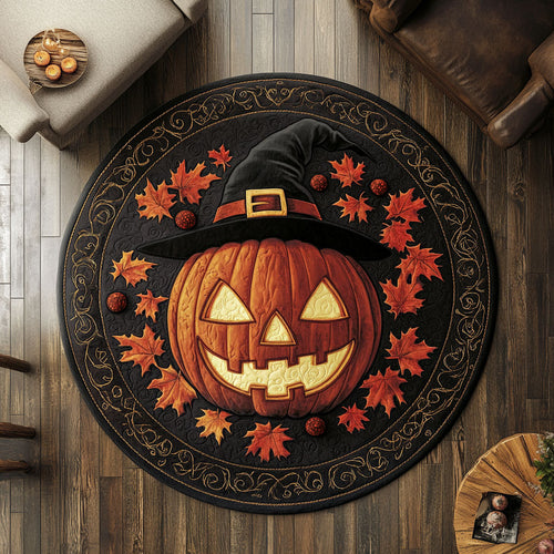 Haunted Pumpkin CW1208012CL Quilted Round Mat