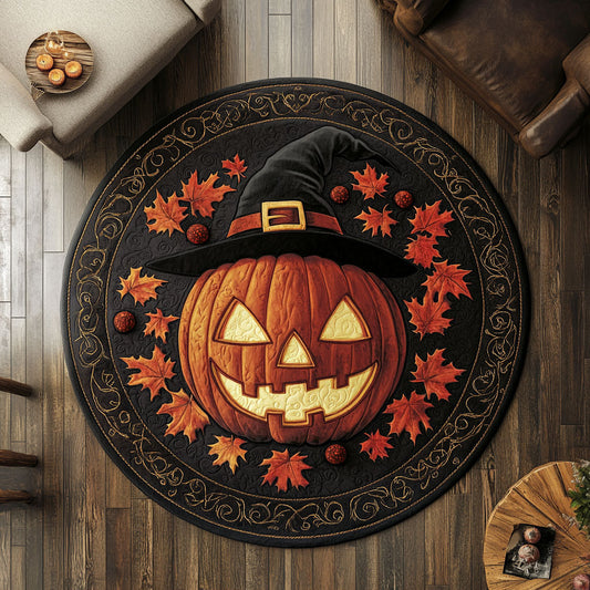 Haunted Pumpkin CW1208012CL Quilted Round Mat