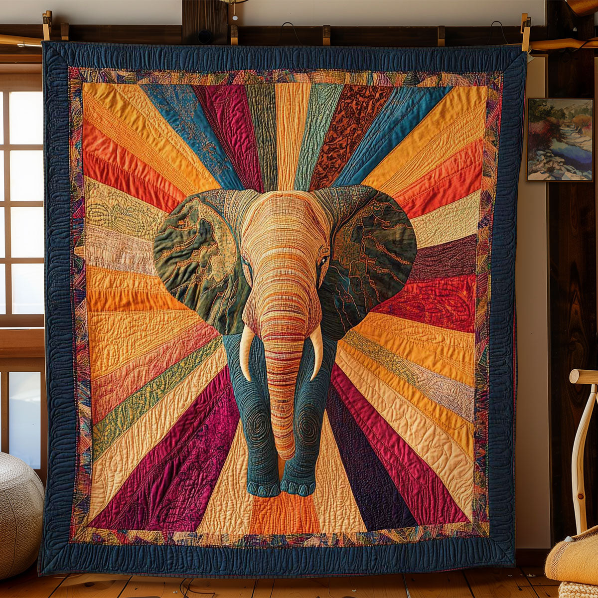 Colorful Elephant WN1002042CL Quilt