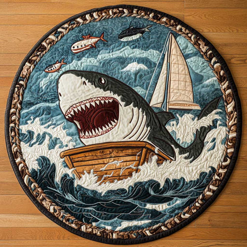 Sail Shark WN0805074CL Quilted Round Mat