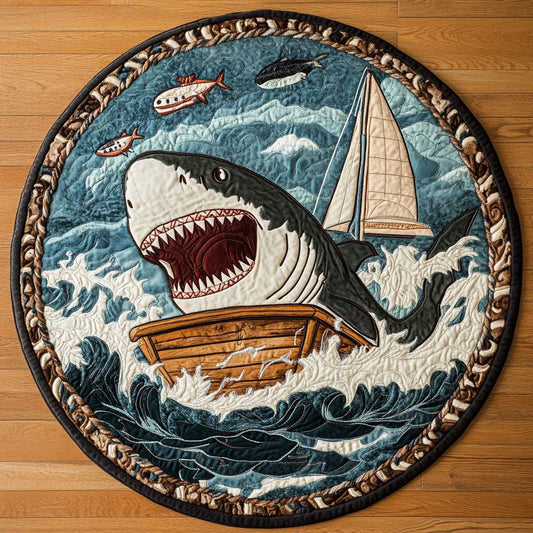 Sail Shark WN0805074CL Quilted Round Mat