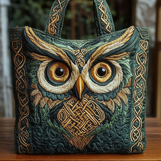 Mystic Celtic Owl CW1311045CL Quilted Tote Bag
