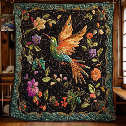 Hummingbird In Night Garden WY0503113CL Quilt