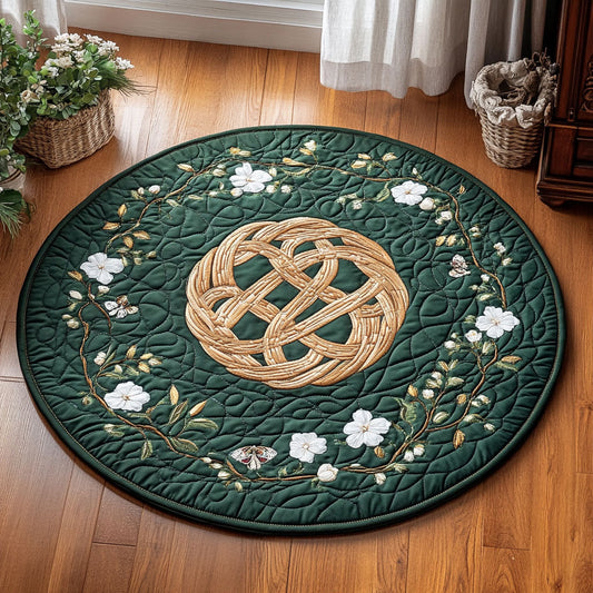 Floral Celtic WY2203051CL Quilted Round Mat