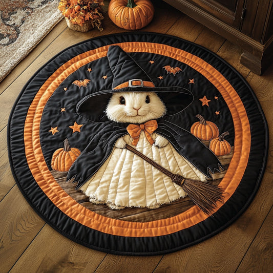 Pumpkin Witch CP0410054CL Quilted Round Mat