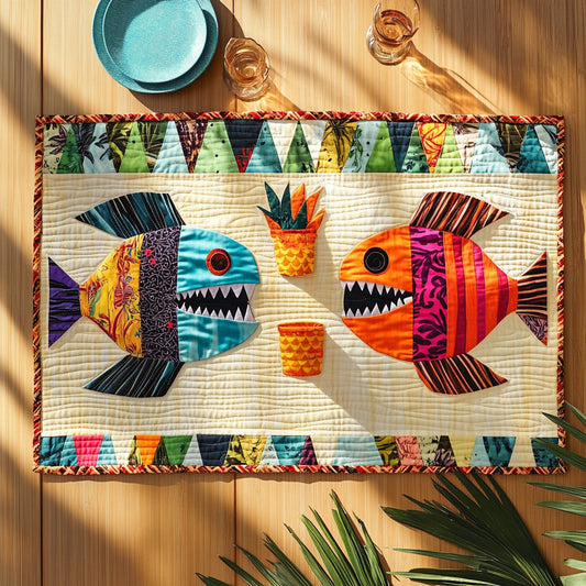 Piranha Lover CP2005023CL Quilted Table Runner