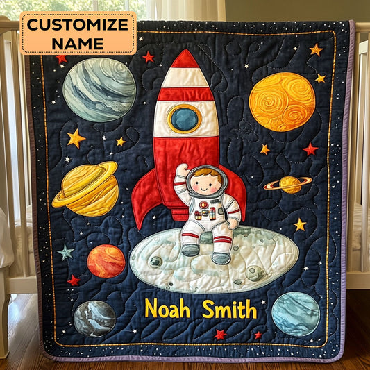 Galactic Adventure WY2507032CL Personalized Baby Quilt