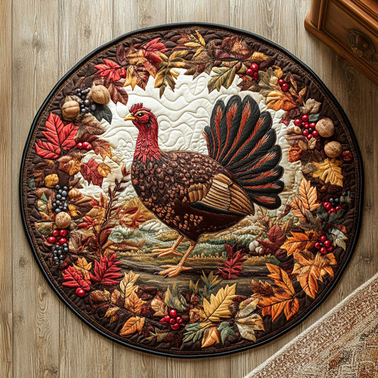 Turkey’s Golden Hearth WN0708122CL Quilted Round Mat