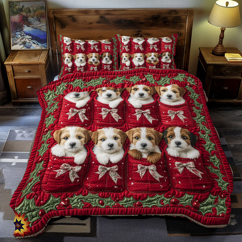 Christmas Puppy WY2811054CL Duvet Cover Set