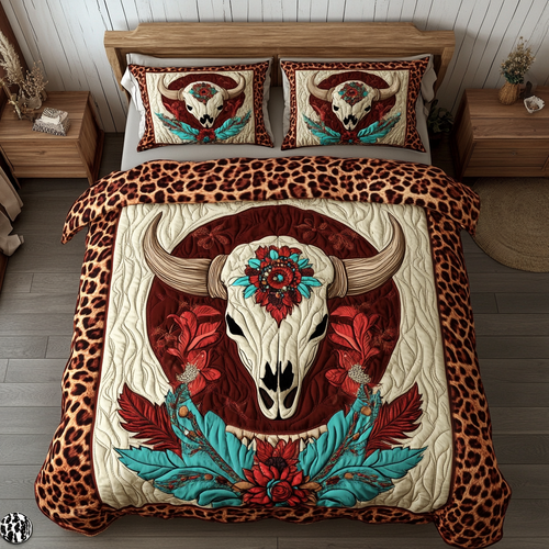 Leopard Bull Skull XR1302004CL Duvet Cover Set